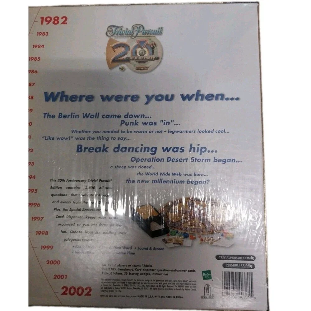 Trivial Pursuit 20th Anniversary Edition New In Box Sealed